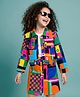 OLLINGTON ST. Cotton Twill Printed Full Sleeves Jacket & Skirt With Inner Top - Multicolor