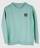 PURPLE UNITED KIDS Woven Full Sleeves Patch Detailed  Sweater - Light Green
