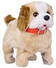 NEGOCIO Fantastic Battery-Operated Jumping Puppy Backflip Soft Toy Beige - Height 17 cm