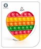 Aditi Toys Pop it Bubble Push, Pop It Fidget Toys, pop it Rainbow, Push Pop Bubble Fidget Sensory Toy Silicone Stress Relief Toy (Heart)