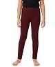 Charm n Cherish Cotton Blend Knit Solid Leggings - Brown