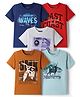 Pine Kids Cotton Knit Half Sleeves Printed T-Shirts Pack of 5 - Multicolor