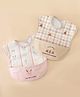 Babyhug Waterproof PU Sleeveless Feeding Bibs Pack of 2 - Bunny & Teddy Print| Crumb Catcher Pocket| Easy Wipe Clean| Easy Velcro Closure| Weaning & Feeding Bibs| 0+ Months