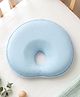 Babyhug Newborn Head Shaping Pillow - Blue| Prevents Flat Head| Memory Foam Cushion| Pillow for Newborn & Infants| Soft Breathable Cotton Cover| Ergonomic Head Support|Lightweight Travel Friendly