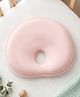 Babyhug Newborn Head Shaping Pillow - Pink| Prevents Flat Head| Memory Foam Cushion| Pillow for Newborn & Infants| Soft Breathable Cotton Cover| Ergonomic Head Support|Lightweight Travel Friendly