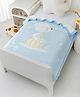 Babyhug 10 Layer 100% Pure Cotton Baby Blanket Happy Bear Print - Blue | Ultra Soft | Breathable & Absorbent | All Season | New Born Essential