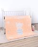 Babyhug 6 Layer 100% Pure Bamboo Baby Blanket Cute Bear Print - Peach | Ultra Soft & Light Weight | Breathable & Absorbent | All Season | New Born Essential