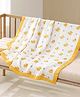 Babyhug 6 Layer Muslin Baby Blanket with Contrast Wide Edge Duck Print - Yellow | Absorbent Soft & Breathable| AllSeason Blanket| NewBorn Gifting| Bath Towel, Wrapper, Feeding Towel| Machine Washable