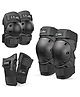 Jaspo Impact Protective Gear Set | Knee, Elbow & Wrist Guards with PE Shell, 8mm EVA Foam Cushion, Shock-Absorbing Pads & Adjustable Velcro for Skates, Skateboard, Kick Scooter (Large)