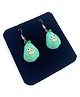SKD Avocado Detailed Earrings  - Green