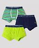 Pine Kids Cotton Elastane Trunks With Stripes Pack Of 3 (Colour May Vary)