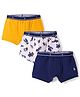 Pine Kids Cotton Elastane Construction Vehicles Printed Trunks Pack Of 3 - ( Colour May Vary )
