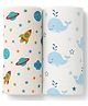 TUMMY New Born Baby Muslin Swaddle Pack of 2