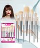 Majestique Premium Face Makeup Brush Set, 10-Piece Professional Makeup Brushes with Soft Bristles
