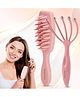 Majestique 2-IN-1 Hair Massaging Set, Head Massager for All Hair Types - 2Pcs/Multicolour