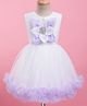Bluebell Woven Sleeveless Party Dress with Flora Applique - Purple