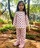 Tittertots Cotton Woven Full Sleeves Elephant Printed Kurti & Pajama Night Suit Set - Pink