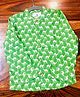 Tittertots Pure Cotton Woven Full Sleeves Camel Printed Shirt - Green