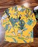 Tittertots  Cotton Woven Full Sleeves Animal Printed Shirt - Mustard