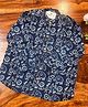 Tittertots Cotton Woven Full Sleeves Animals Printed Shirt - Blue