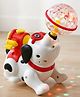 Dancing Puppy Dog Toy with Mist Spray Effect - White| 360° Rotating LED Lights & Music| Bump & Go Action| Battery Operated| BIS Certified| 3+ Years