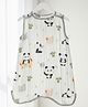 Baby Moo Panda 6 Layer Snap Button Muslin Sleeping Bag / Wearable Blanket / Sleep Sack - White