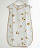 Baby Moo Floral Print 6 Layer Snap Button Muslin Sleeping Bag / Wearable Blanket / Sleep Sack - White