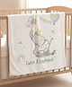 Baby Moo Cute Elephant Double Layered Cooling Breathable Bamboo Blanket - White