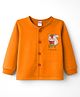Tango Interlock Knit Full Sleeves Jhabla With Squirrel Print - Orange