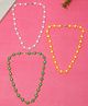 Stol'n Set Of 3 Beads Detailed Necklace - White Green & Yellow