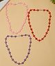 Stol'n Set Of 3 Beads Detailed Necklace - Purple Pink & Red