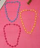 Stol'n Set Of 3 Beads Detailed Necklace - Blue Yellow & Red