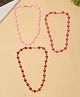Stol'n Set Of 3 Beads Detailed Necklace - Pink & Red