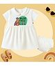 The Peppy Tend 100% Cotton Knit Family Theme Half Sleeves You Are The Best Dad Text Printed Dress With Bloomer - White
