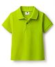 Kookie Kids Cotton Knit Half Sleeves Polo T-Shirt - Lime Green