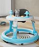 Babyhug 360° Joy Baby Walker with Convertible Feeding & Musical Toy Tray - Light Blue| Adjustable Height| Compact Fold| Activity cum Push Walker| Smooth Swivel Wheels| Padded Cushion Seat