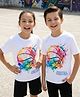 Pine Active Knit Half Sleeves High Stretch T-Shirt Basketball Print - White