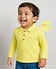 Somersault Cotton Woven Full Sleeves Solid Polo Tee - Yellow