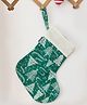 Rosada Printed Green Tree Christmas Stocking for Festive Décor  Green (13.2 x 11 Inches), Perfect for Holiday Gifting & Home Decoration