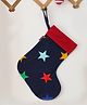 Rosada Printed North Star Christmas Stocking for Festive Décor  Deep Blue (13.2 x 11 Inches), Perfect for Holiday Gifting & Home Decoration
