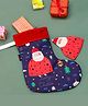 Rosada Printed Jolly Santa Christmas Stocking for Festive Décor  Blue (13.2 x 11 Inches), Perfect for Holiday Gifting & Home Decoration