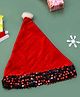 Rosada Unisex Sequined Santa Hat  Red Velvet Christmas Cap with Glittering Sequin Trim, Plush Comfort Fit, Perfect for Adults & Teens (10.5 x 11 Inches)