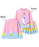 Bosky Swimwear Raglan Full Sleeves Sea Life Printed Two Piece Swimsuit - Pink