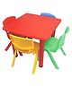 Yoto Square Plastic Table & Chair Set - Multi Color