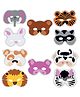 Party Propz Jungle Animal Theme Eyemasks Multicolour - Pack of 10