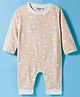 Wonderchild Full Sleeves Smiley Cloud Printed Romper - Fawn