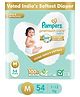 Pampers Premium Care Pants, Medium size baby diapers (M), 54 Count, Softest ever Pampers pants