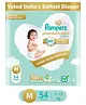 Pampers Premium Care Pants, Medium size baby diapers (M), 54 Count, Softest ever Pampers pants