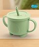 Nicety 2 in 1 Silicone Baby Sippy Cup with Straw And Handle | Travel Sipper Water Bottle for Boy or Girl| Food Grade Mug | Spill Proof Tumbler| Kids Milk Bottles | 6 Months to 3 Years | 150 ml (Green)