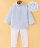 Ridokidz Full Sleeves Ethnic Embroidered Kurta Pyjama Set - Light Blue